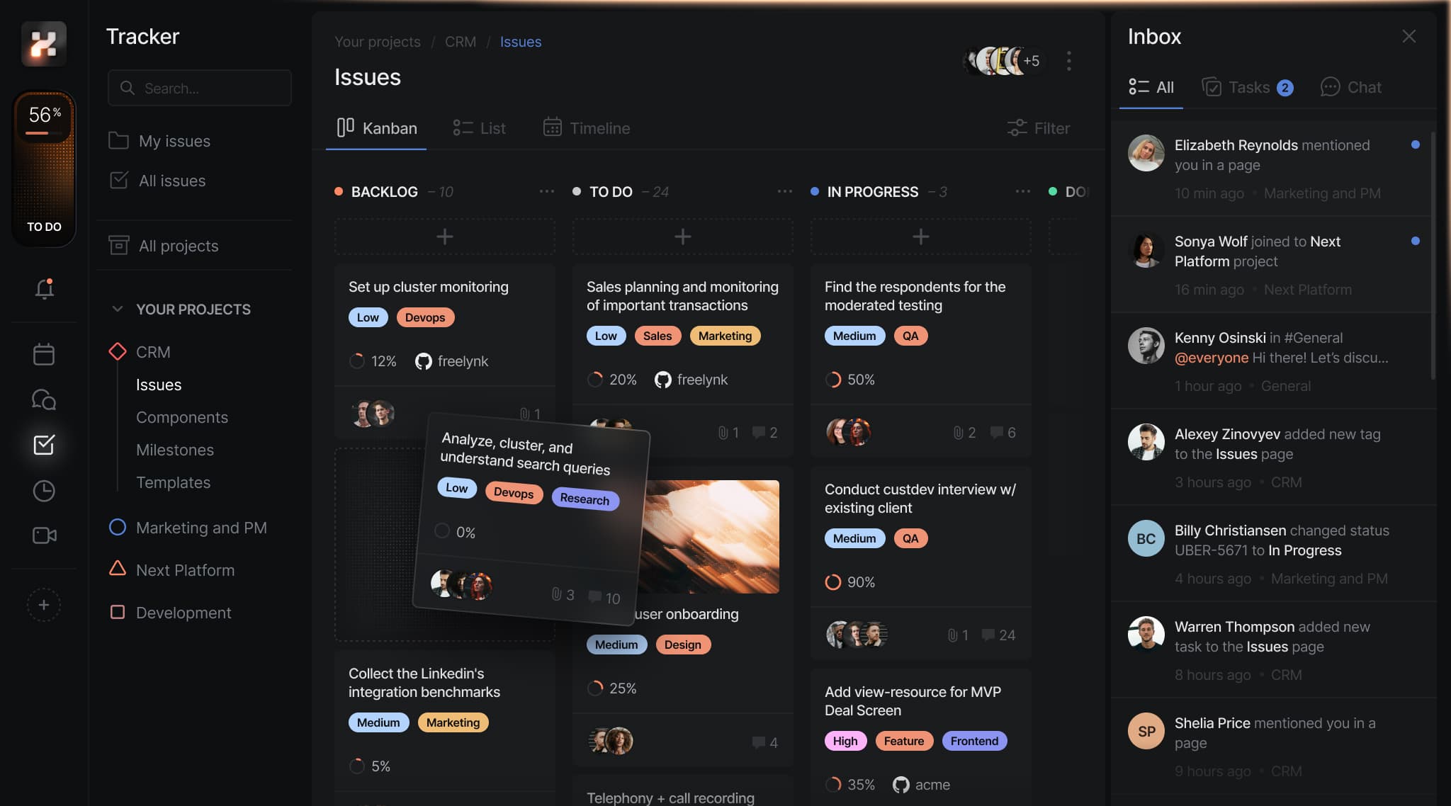 Temporary workspace interface preview